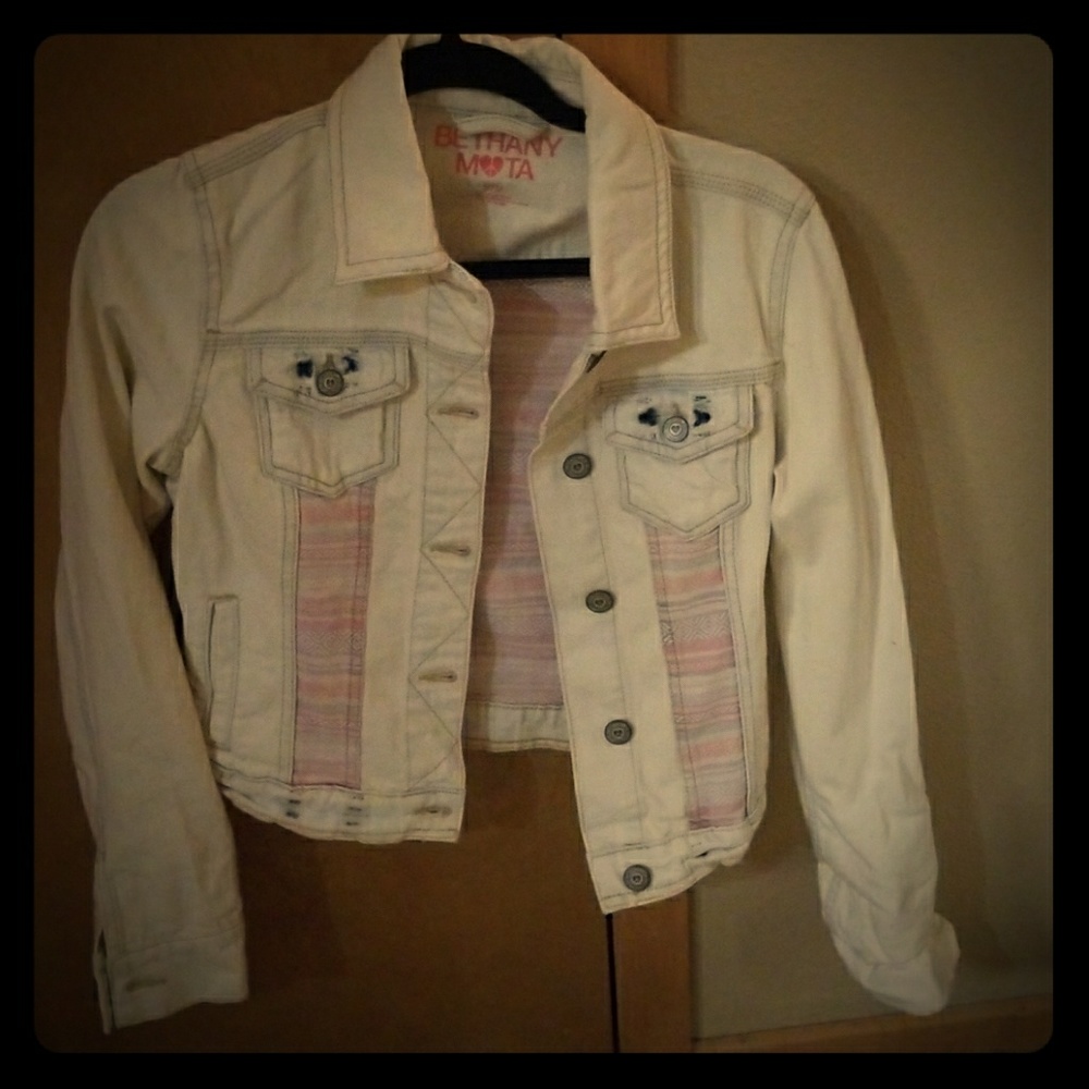 Bethany Mota Bleached Jean Jacket Size M